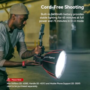 Handheld Bicolor LED Video Light for Shooting on The Move