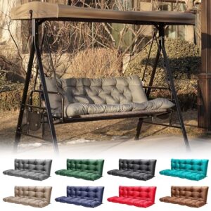 Waterproof Swing Cushions 3 Seater Replacement with Backrest