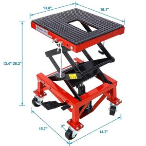Motorcycle Jack Lift Foot Step with 4 Wheels