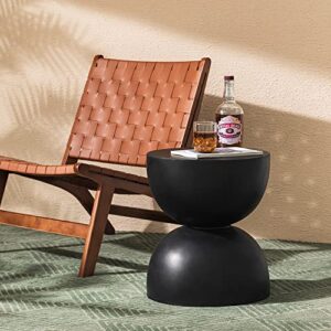 17.75" H Modern Heavy Duty Patio Sturdy Faux Terrazzo Accent Table Side Table Plant Table for Indoor Outdoor