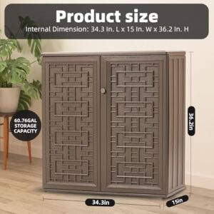 Resin 60 Gallon Deck Box for Patio/Garden/Backyard