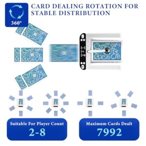360° Rotating 2 Decks Card Fast Accurate & Stable Smooth Dealing