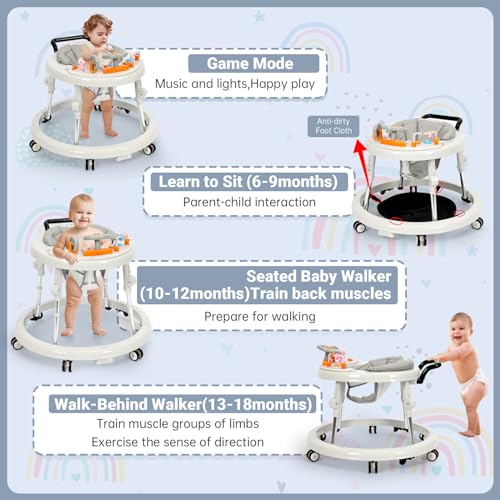 Baby Walker with Wheels Portable