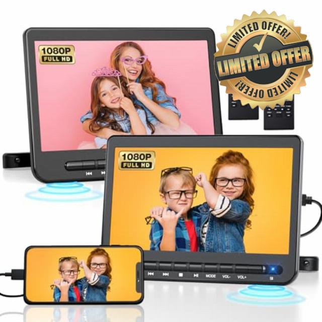 DESOBRY 10.5" Portable DVD Player for Car