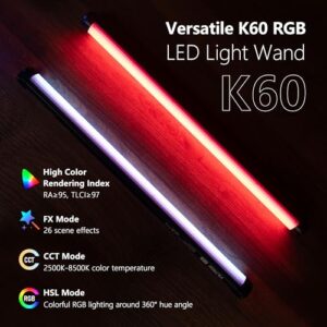 Handheld 360° RGB Tube Light Wand for Photography
