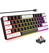 YINDIAO T8 60% RGB Gaming Keyboard and Mouse Combos+Coiled USB C Cable,Wired Mechanical Keyboard,...