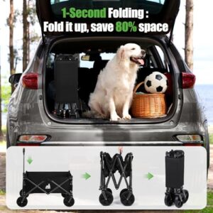 Large Capacity Heavy Duty Beach Folding Wagon with All Terrain Wheels