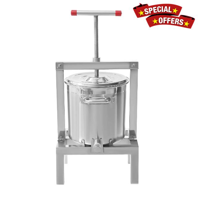 10L/2.6Gal Fruit Wine Press Manual Press Machine with T-Handle