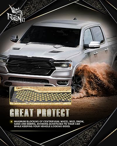 Driver & Passenger Sides Splash Guards Heavy Duty Vehicle Sediment Protection Compatible with Universal Truck SUV Off-Road Car (Front & Rear