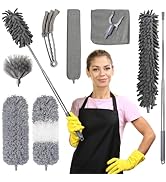 10 PCS 16-100 Inch Telescopic Feather Duster Set For Cleaning Lights, Ceilings, Skirting Boards, ...