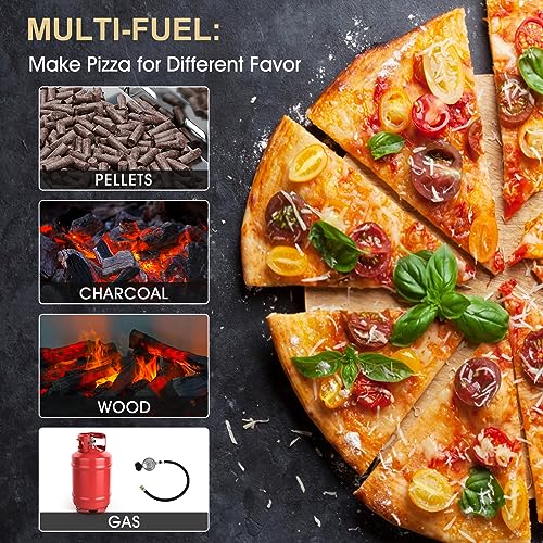 13" Multi-Fuel Rotatable Pizza Ovens