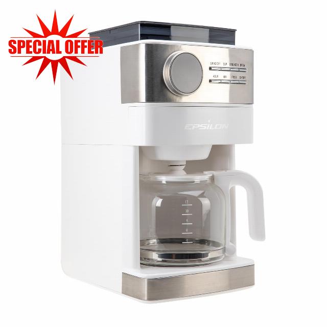 Epsilon Coffee Maker with Built-in Grinder
