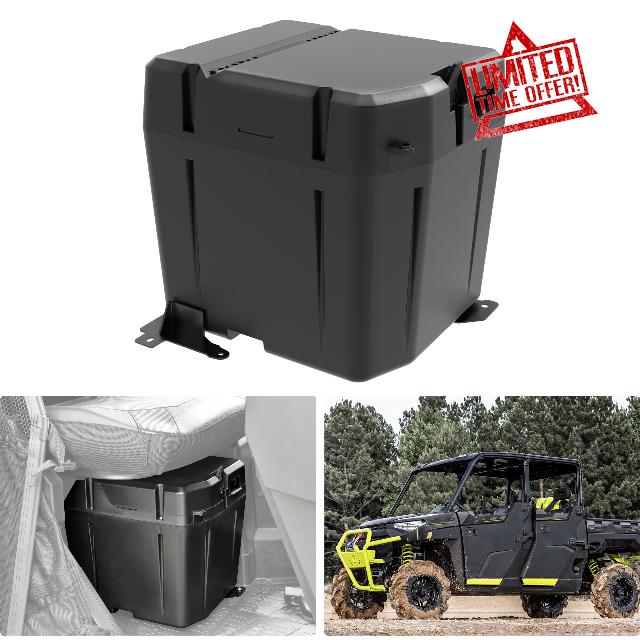 UTVSXPERT Under Seat Dry Storage Box for Polaris Ranger XP 1000 18-23