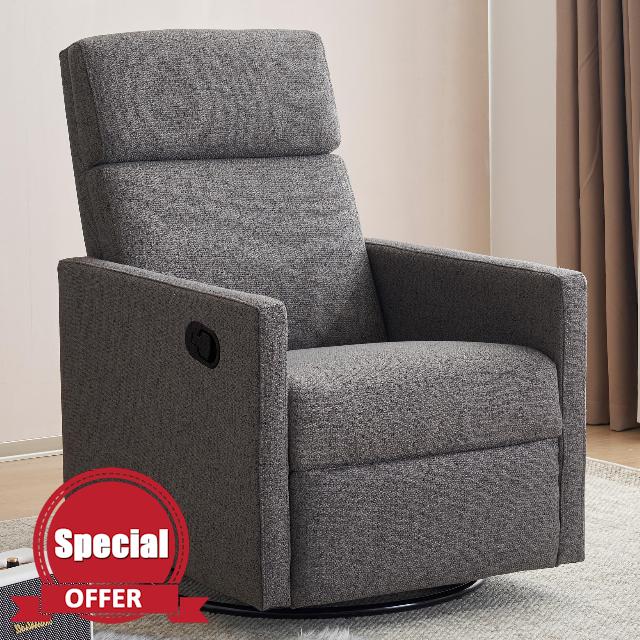 Ketaiyou Swivel Rocking Recliner Chair for Adults