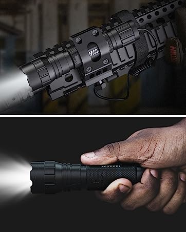Feyachi HL-20 Compact Tactical Pistol Torch LED Light 400-1000 Lumen Flashlight for Airsoft Handg...