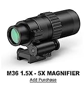 Feyachi M37 1.5X - 5X Red Dot Magnifier with Flip to Side Mount Focus Adjustment
