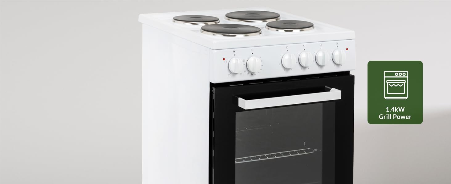 Willow electric single cavity cooker with 1.4kW of grill power 