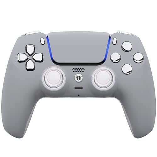 Modded FPS Gaming Controller with Paddles - 4 Remap Back Buttons - Hair Triggers - Interchangeable Thumbsticks - New Hope Gray