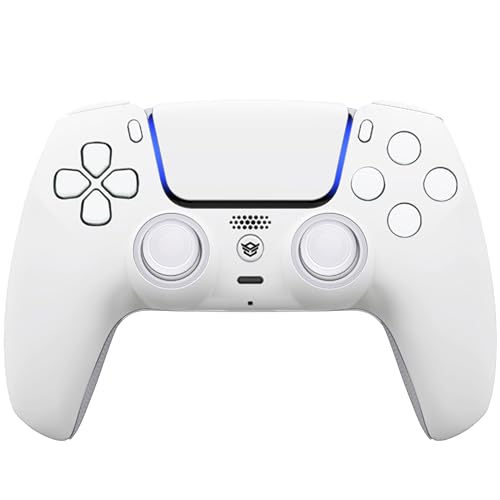 Modded FPS Gaming Controller with Paddles - 4 Remap Back Buttons - Hair Triggers - Interchangeable Thumbsticks - White