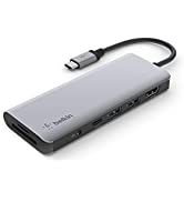 Belkin USB-C Multimedia Adapter (USB-C Hub with VGA, 4K HDMI, USB 3.0, Ethernet Ports) For MacBoo...