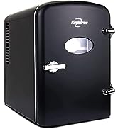 Koolatron Retro 4L 6 Can Portable Mini Fridge Compact Refrigerator for Bedroom Skincare Cosmetic ...