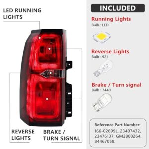 Red Taillight OE Style Tail lamp Rear Brake Lamp Replacement for GM2800264 84467058 Driver Side