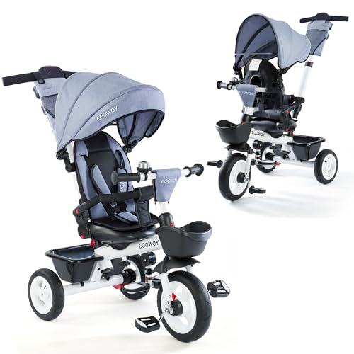 6-in-1 Kids Tricycle with Adjustable Push Handle