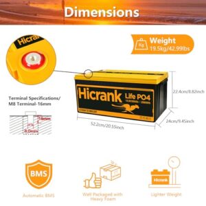 2560W Lithium Iron Phosphate Batteries Built-in 200A BMS