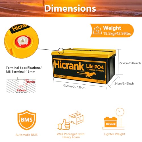 2560W Lithium Iron Phosphate Batteries Built-in 200A BMS