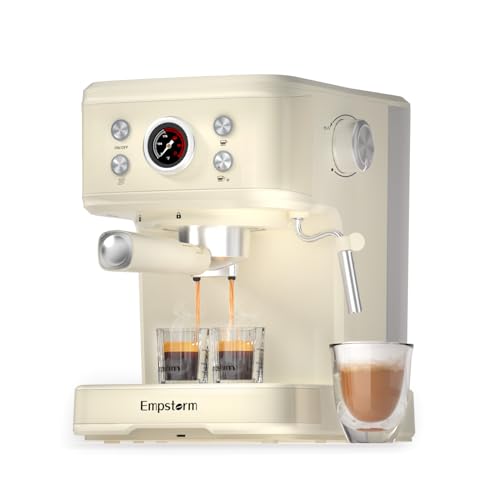 20 Bar Espresso Maker with Milk Frother Steam Wand