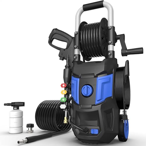 35FT Power Washers Power Cord Foam Cannon 4 Nozzles Power Washer Electric Powerd for Patios Car Garden