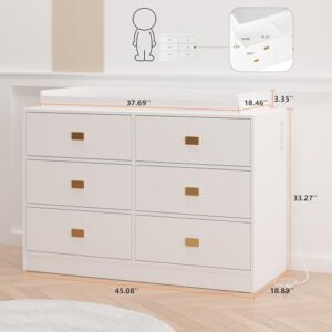 Baby Dresser for Nursery with 6 Drawers