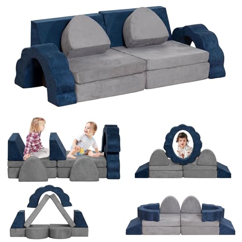 10 Pieces Kids Sofa Toddler Couch Play Structures for Boys and Girls