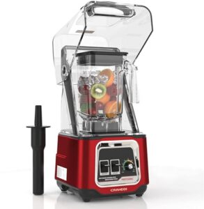 2200W Commercial Soundproof Quiet blender with Removable Soundproof Shield for Crushing Ice