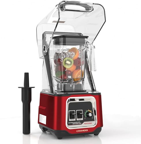 2200W Commercial Soundproof Quiet blender with Removable Soundproof Shield for Crushing Ice