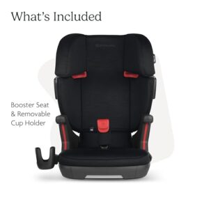 Active Support Headrest for Growing Children/SecureFit Integrated Belt Guide + Positioner/Cup Holder Included/Jake (Black Mélange)