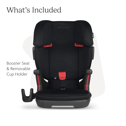 Active Support Headrest for Growing Children/SecureFit Integrated Belt Guide + Positioner/Cup Holder Included/Jake (Black Mélange)