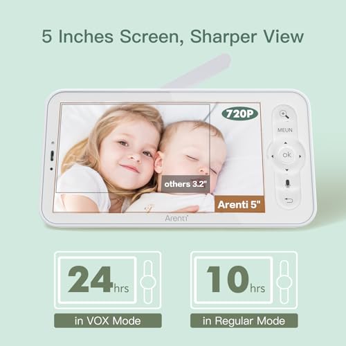 5" Smart Baby Camera Monitor with Free Phone App