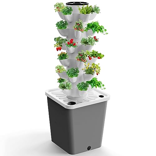 30-Plant Indoor Vertical Gardening System Kit Including 3Pcs Grow Bags