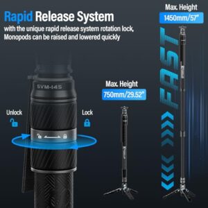 57” Professional Carbon Fiber Camera Monopod