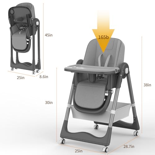 3-in-1 Portable Foldable High Chair with Storage Bag