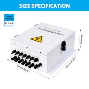 PV Combiner Box with 20A Rated Current Fuse