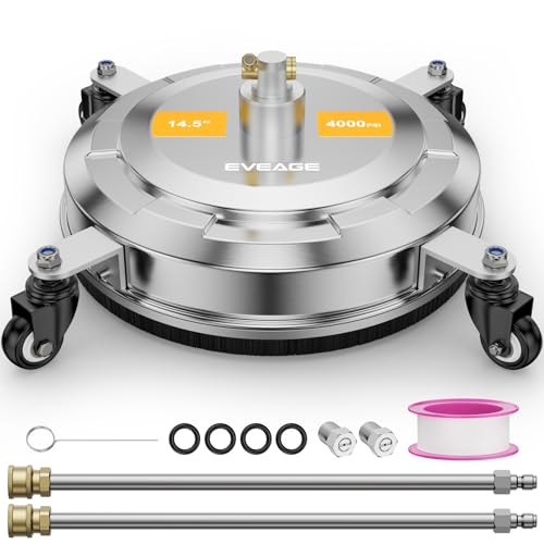 Upgraded Stainless Steel Pressure Washer Accessories with 4 Weels & 1/4" Quick Connector