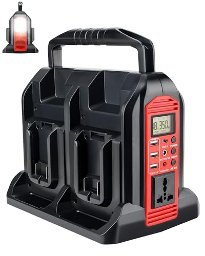 4-Ports DC 20V to AC 110-120V Battery Inverter with 3 USB-A Port