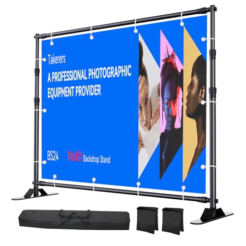 Extra Thick Heavy Duty Aluminum Alloy Background Stand Kit with Carry Bag & Sand Bags