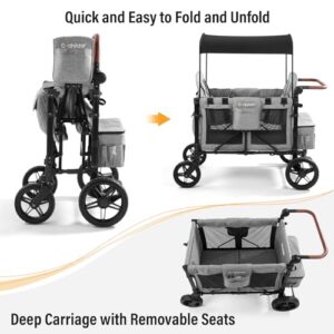 Premium Folding Quad Wagon with 5-Point Harnesses