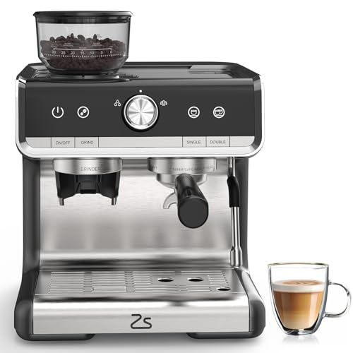 20 Bar Semi-Automatic Espresso Maker with Milk Frother Steamer Wand for Cappuccino