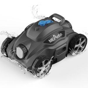 Last 110 Mins & Clean 1076 Sq. Ft for Above Ground and Inground Pool Robot - 5800mah Automatic Parking Pools Cleaning Tools PC01 Grey