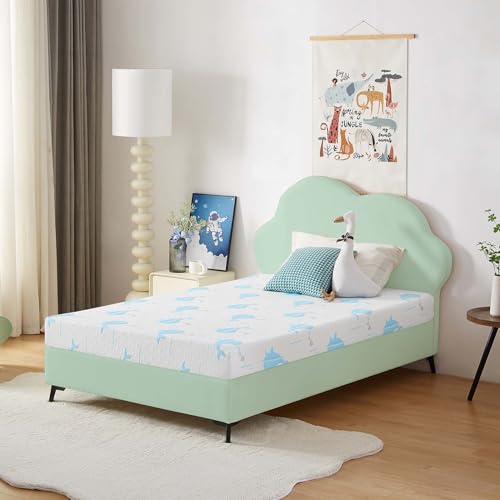 Removable Washable Cover with Dolphin Pattern Cooling Memory Foam Medium Feel