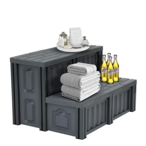 Multifunctional Double Cubicle Spa Steps with Storage